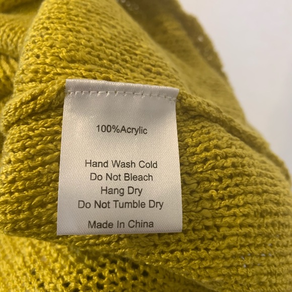 MOD REF Yellow Crochet Knit Sweater - Picture 11 of 12